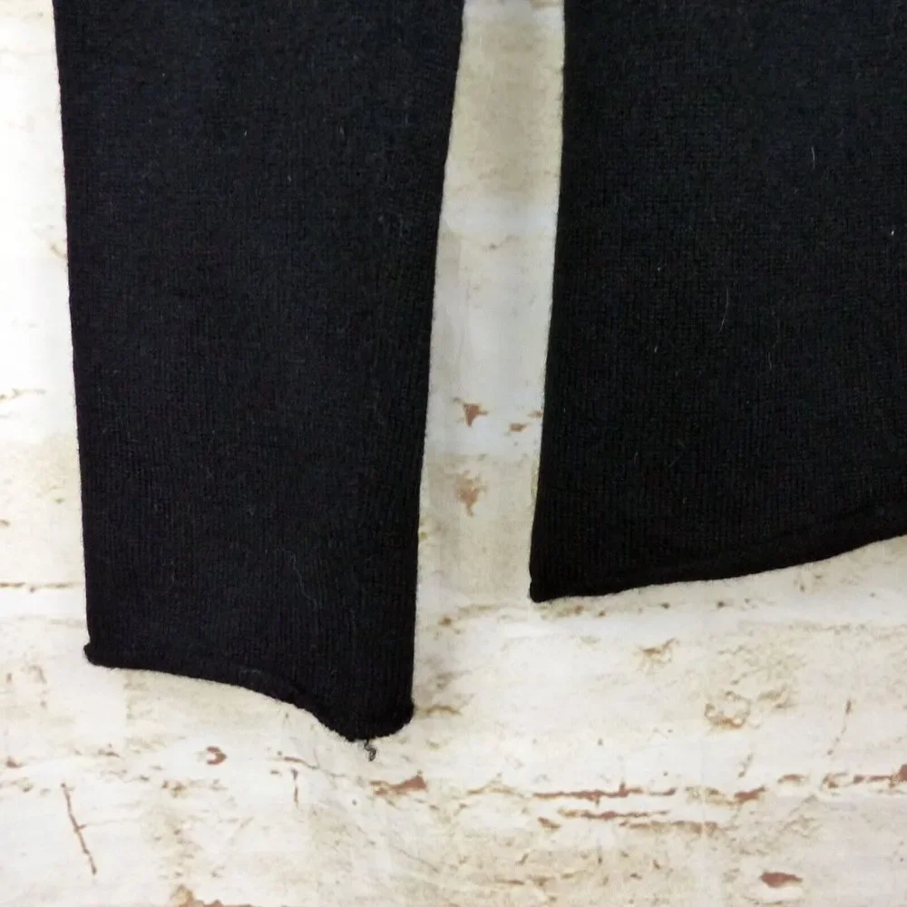 Leetha Back T Cut Out Cashmere Sweater Womens XS Black Pullover Grunge Goth Sexy - Picture 10 of 13